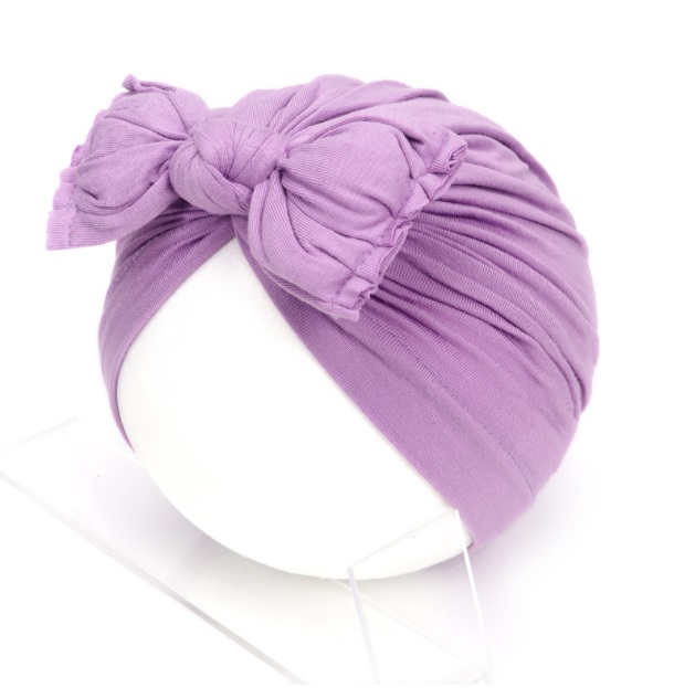 Mũ turban nơ cho bé - Nơ xếp ly (6-24m)