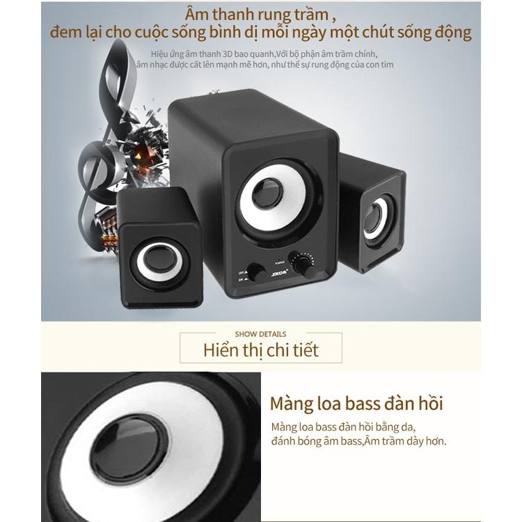 Bộ 3 Loa Vi Tính PC Cao Cấp 2.1 - Loa vi tính Âm Bass Echo Hay - Nhỏ Gọn-Bass Cực Mạnh Giao hàng nhanh