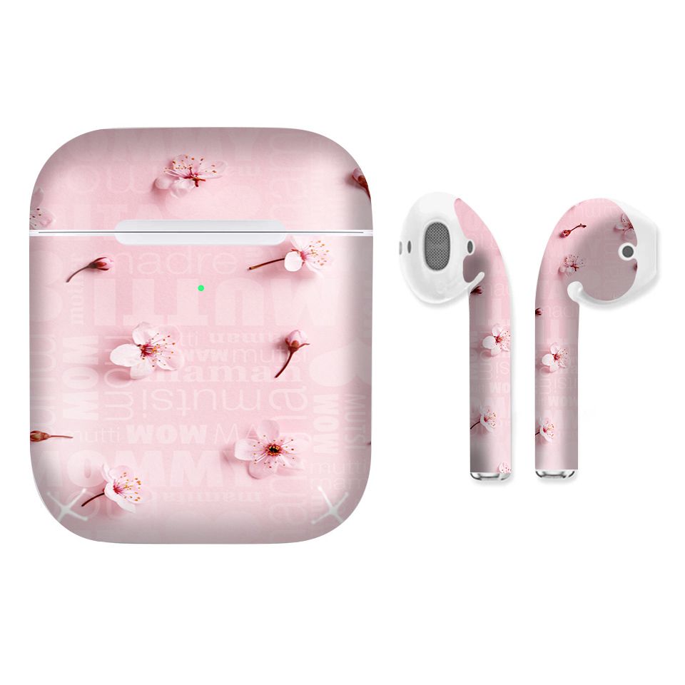 Miếng dán skin chống bẩn cho tai nghe AirPods in hình thiết kế - atk333 (bản không dây 1 và 2)