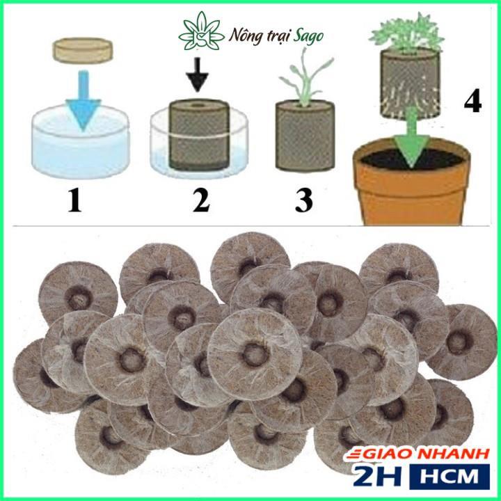 Viên Nén Ươm Hạt Giống - Viên Nén Xơ Dừa Tiện Lợi và Tiết Kiệm Thời Gian