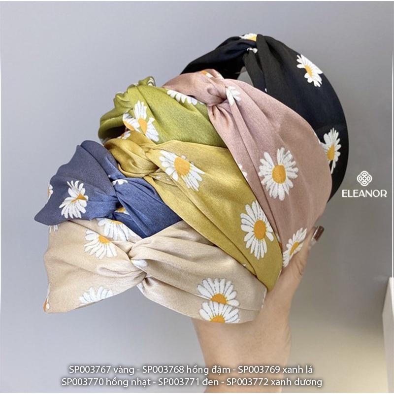 Băng đô tóc nữ Eleanor Accessories vải xoắn họa tiết hình bông hoa phụ kiện tóc dễ thương