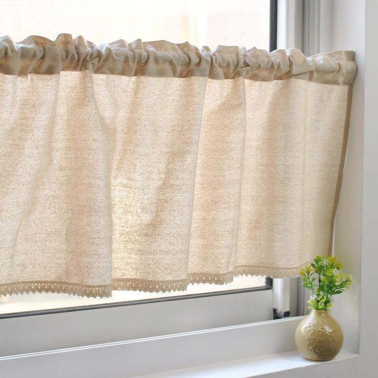 Phong cách mới nhất của Nhật Bản vải lanh cotton nửa rèm cà phê Hàn Quốc rèm cửa tủ rèm đầu phòng tắm bay cửa sổ nhà bếp màn rèm