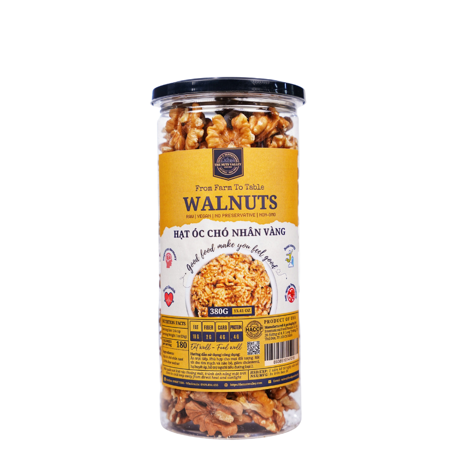 Óc Chó Nhân Vàng Tươi - Walnut 380g