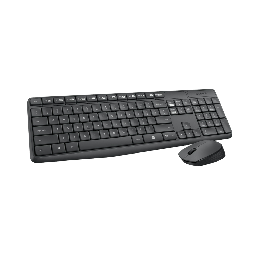 Bộ phím chuột không dây Logitech MK235 - Hàng Chính Hãng