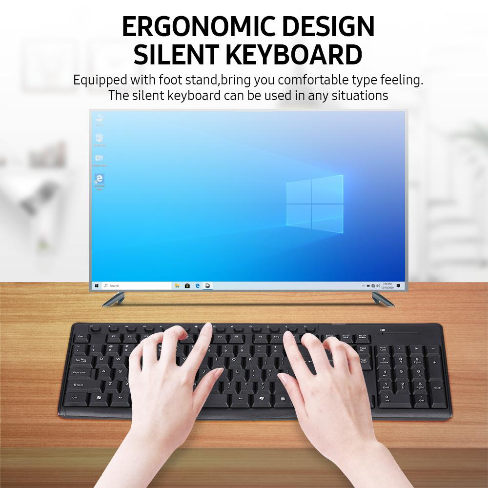 TJ-920  2.4G Wireless Mouse and Keyboard Combo 117 keys Ultra-thin Chocolate Keyboard + Mini Wireless Mouse