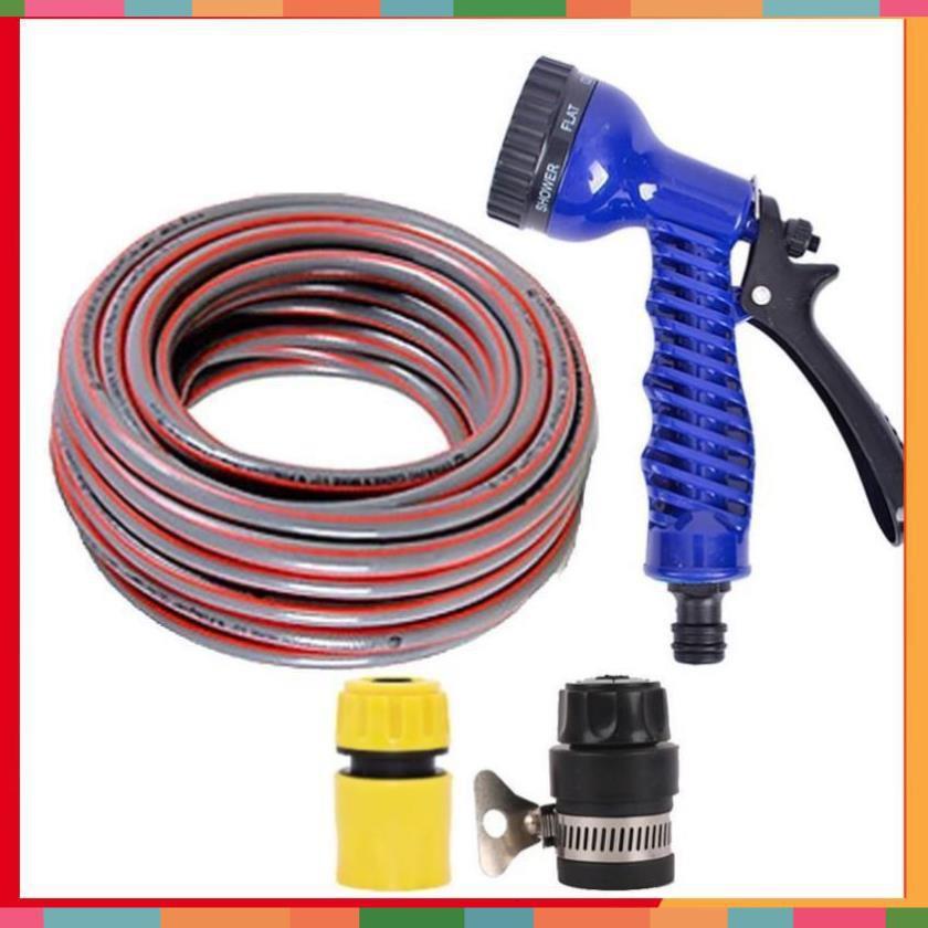 Bộ dây tăng áp 3 lần vòi xịt nước rửa xe, tưới cây loại 7-10m  206843