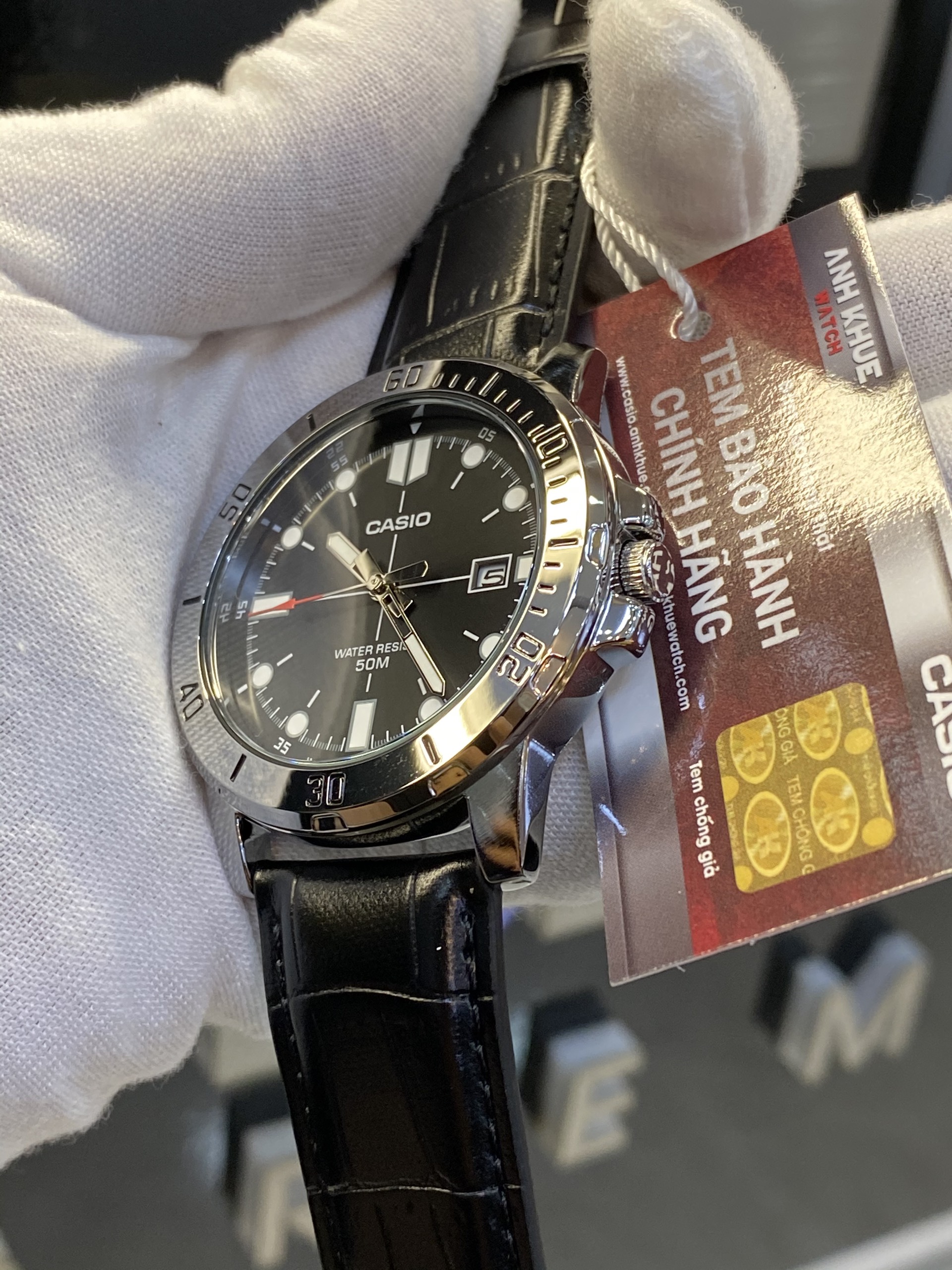 ĐỒNG HỒ NAM CASIO MTP-VD01L-1EVUDF DÂY DA