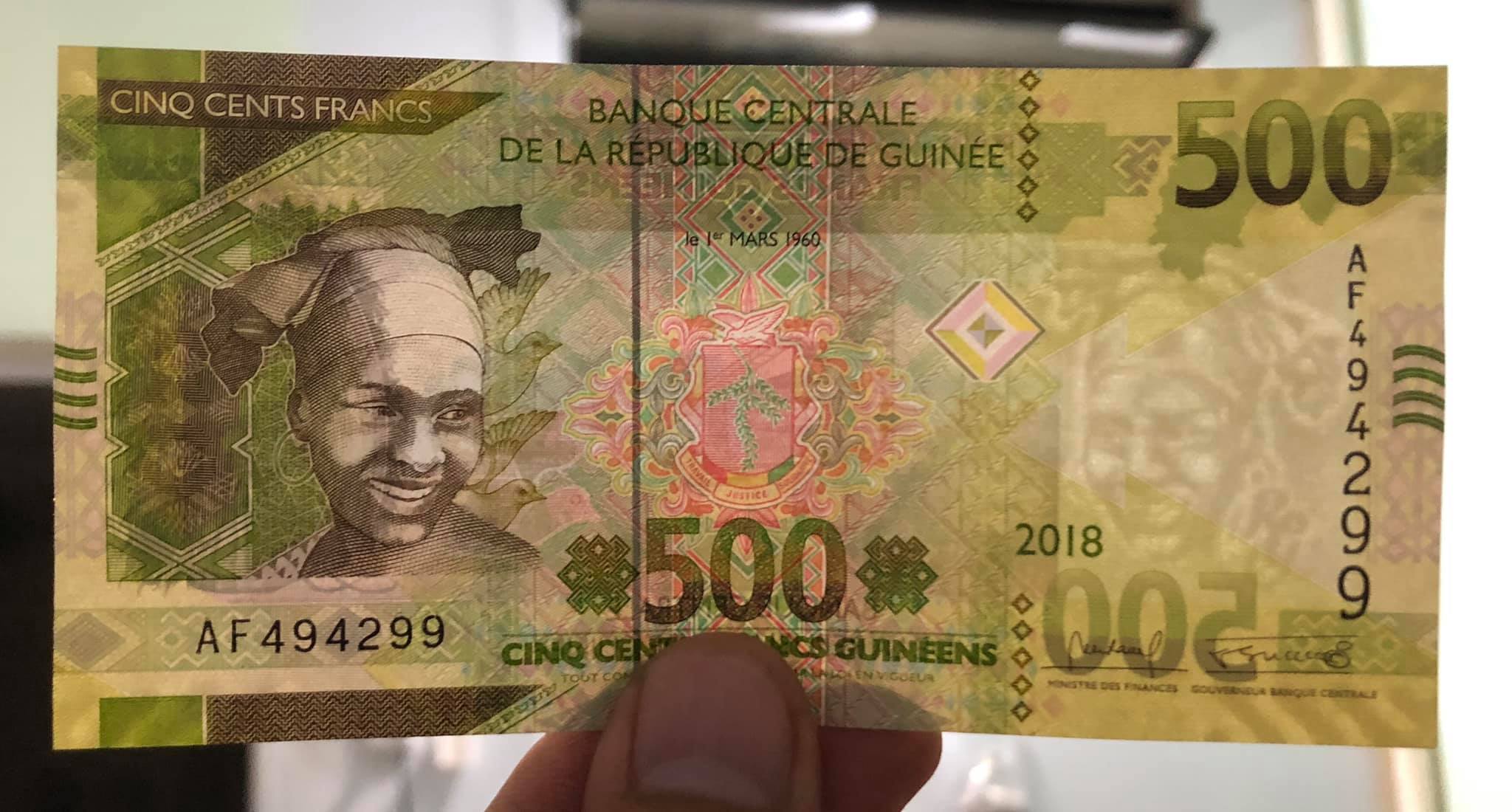 Tờ tiền cổ Guinea 500 Francs, quốc gia châu phi xa xôi