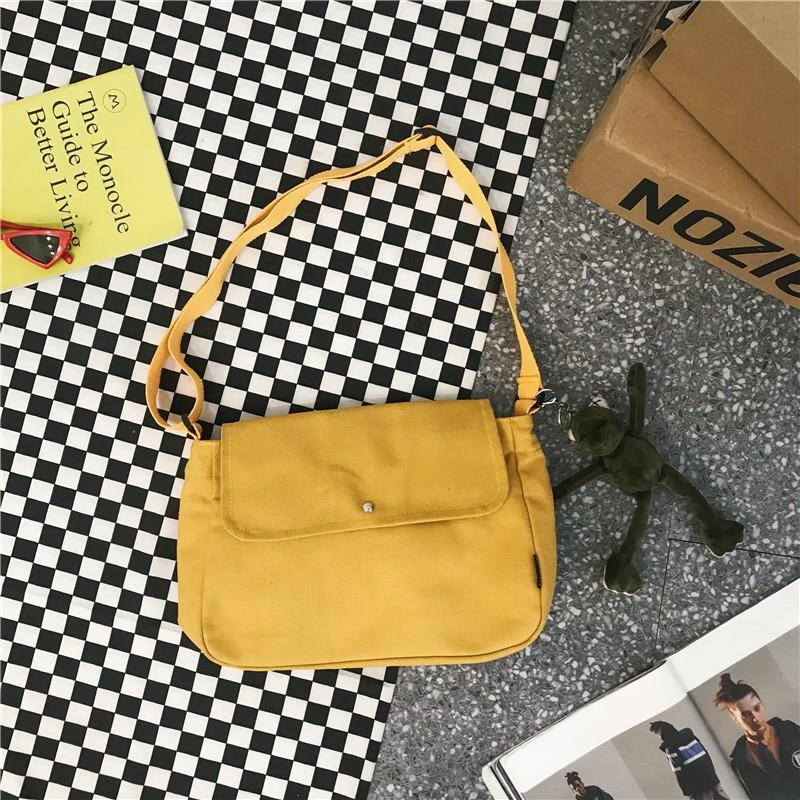 Túi Vải Đeo Chéo Nam, Nữ Basic, Túi Vải Canvas Đựng Đồ Tiện Lợi Kiểu Dáng Đơn Giản - OTV023 - Ope Store