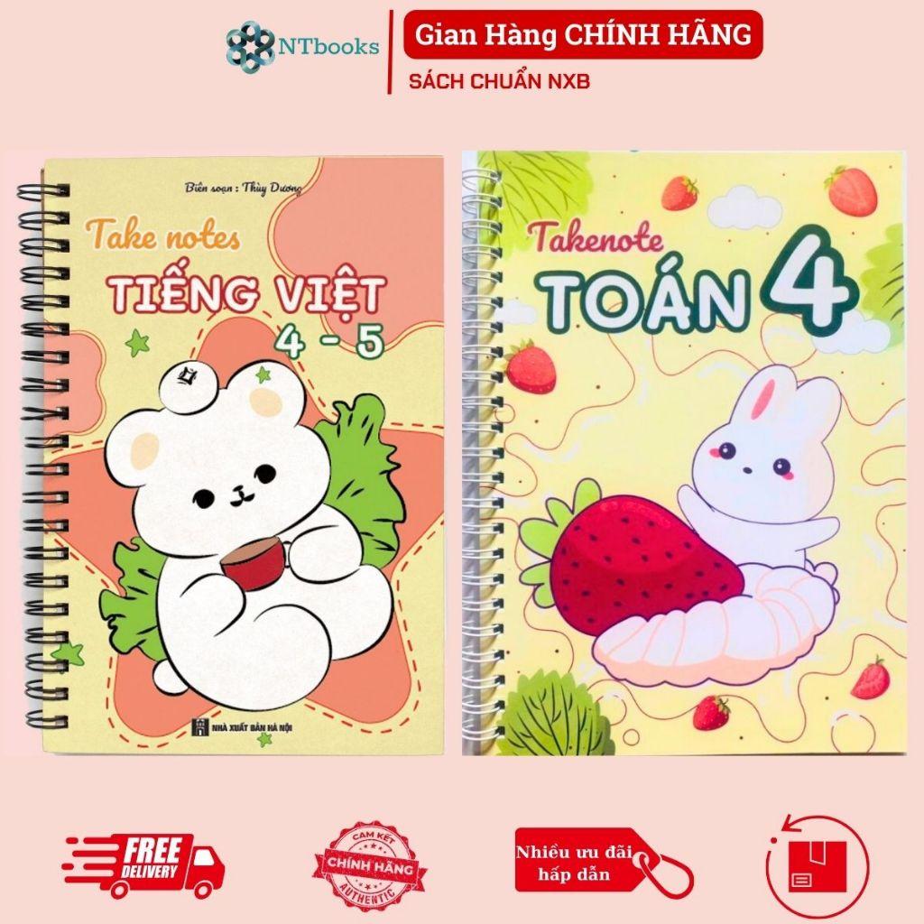 Hình ảnh Sách Số tay Takenote lớp 4: Toán + Tiếng Việt 4-5 Khổ A5 (Phiên Bản Mới Nhất)