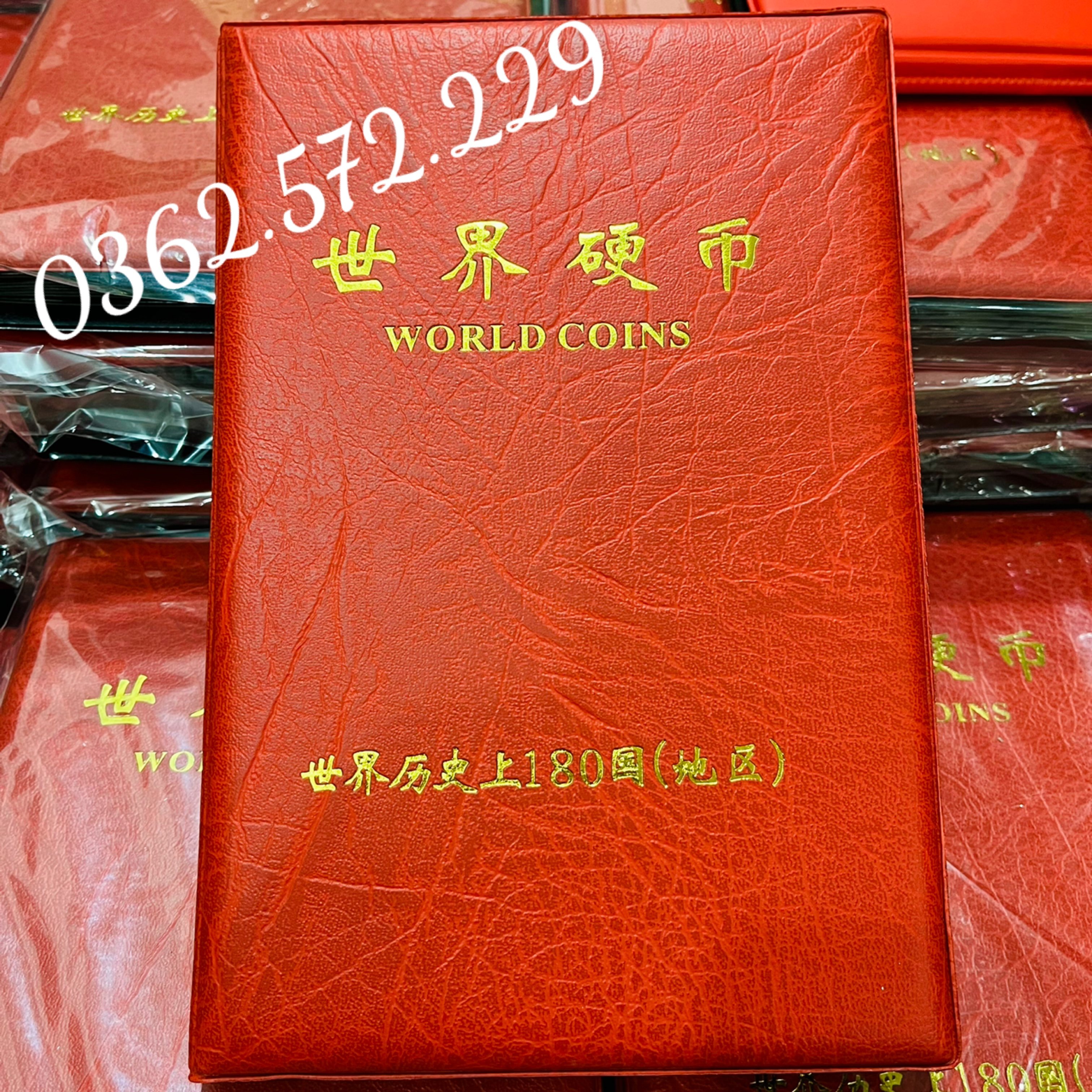 Bộ Album xu 180 nước quốc tế có cờ ABXQT180