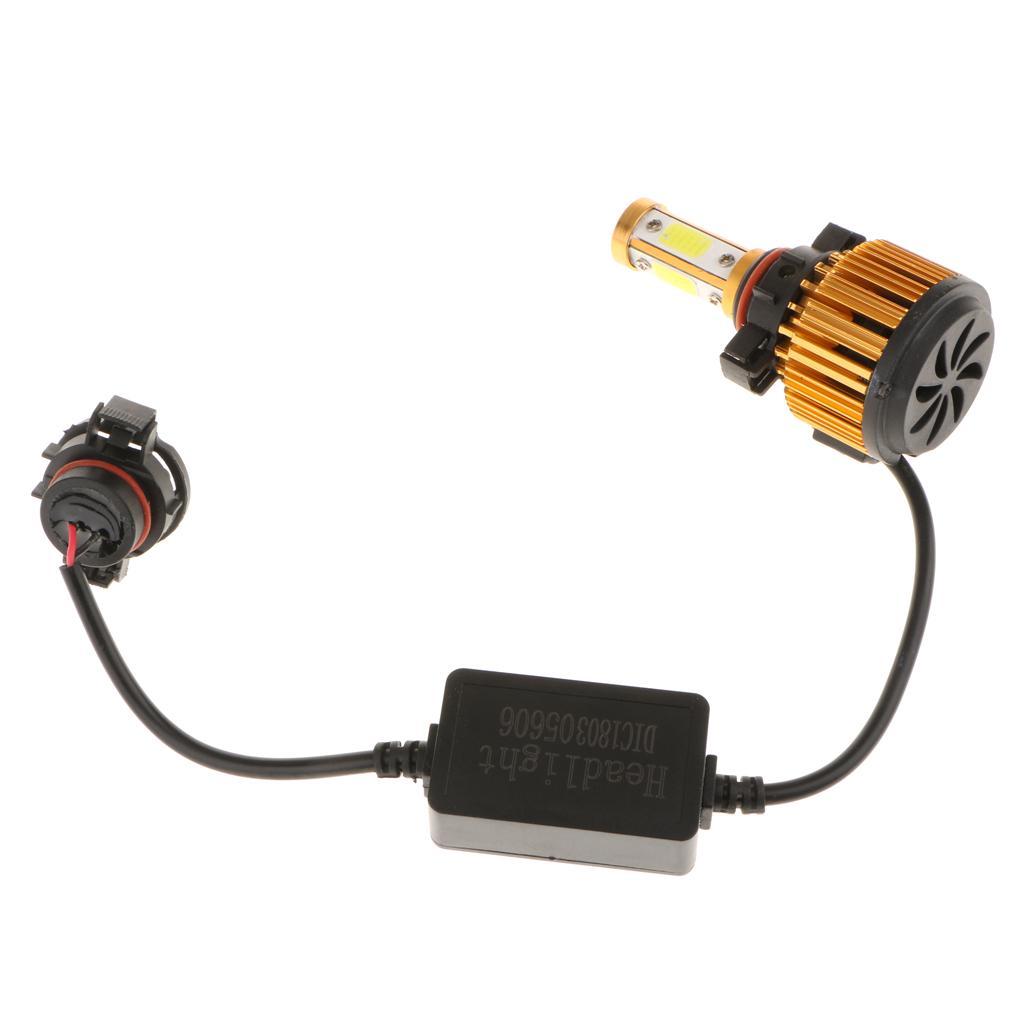 High Quality 2Pcs Car LED COB Headlight Fog Work Light Lamp DRL Gold