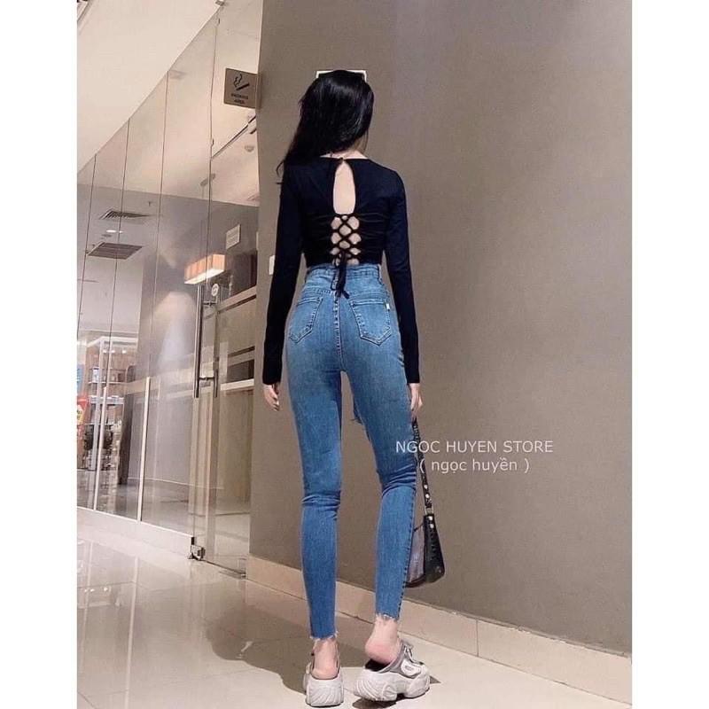 Quần bò cạp Cao đan bụng siêu hot