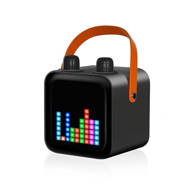 Loa Karaoke Bluetooth SP-100 Bass Mạnh Có Led Kèm 2 Micro