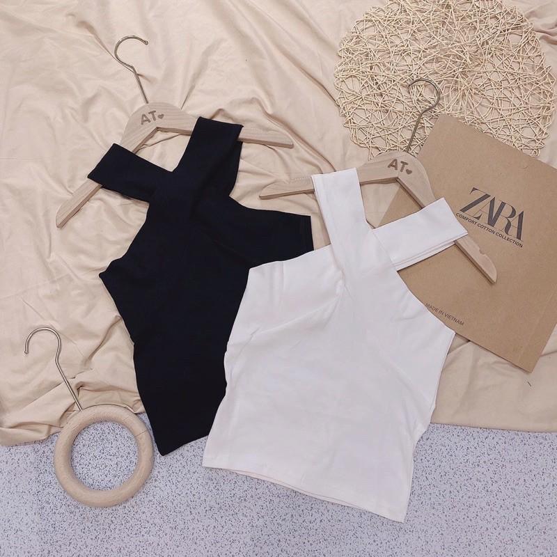 ÁO ZIP HÀN MẶC ĐƯỢC 2 KIỂU CỔ YẾM VÀ LỆCH VAI