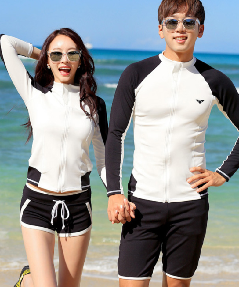 Hình ảnh Đồ Bơi Nam Và Nữ Couple Tay Dài Che Nắng Kiểu Korea ATI81 MayHomes Chuẩn UPF 50+, Long-Sleeve Rash Guard Swimsuit