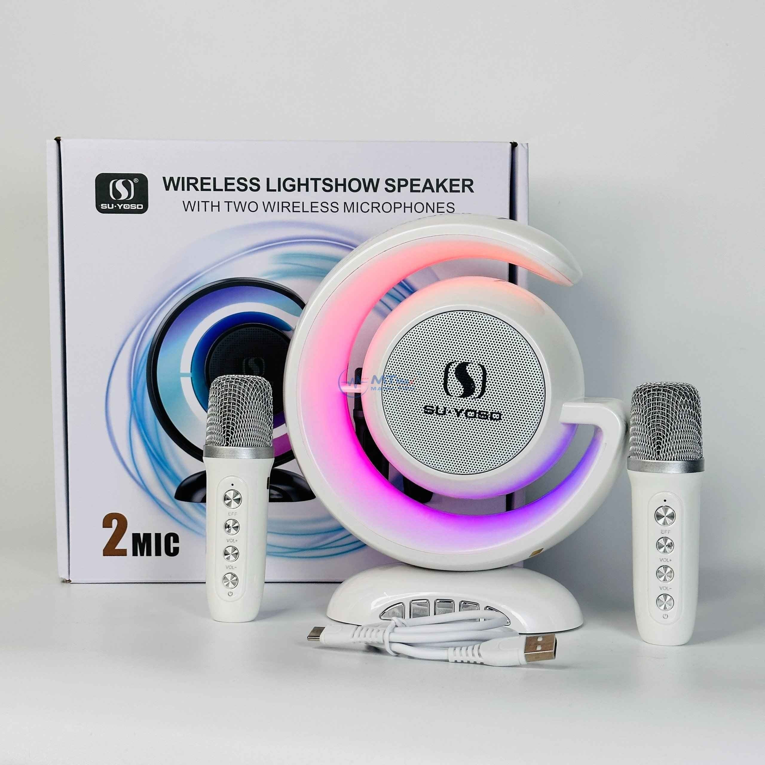 Loa Bluetooth YS110 - Tặng Kèm 2 Micro Không Dây, Hỗ Trợ Kết Nối Bluetooth. AUX. Khe Cắm Thẻ Nhớ TF, Sự Lựa Chọn Lý Tưởng Cho Những Ai Yêu Thích Âm Nhạc Hàng Chính Hãng