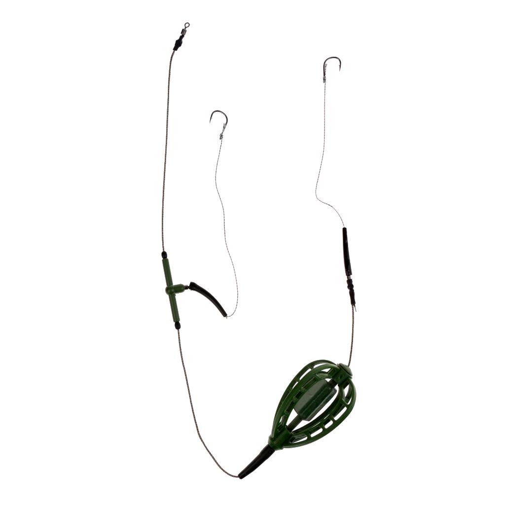Carp Fishing Inline Method Feeder Cage Hook Rig Set Coarse Fishing Tackles 30g,40g,50g,60g Fishing Accessories