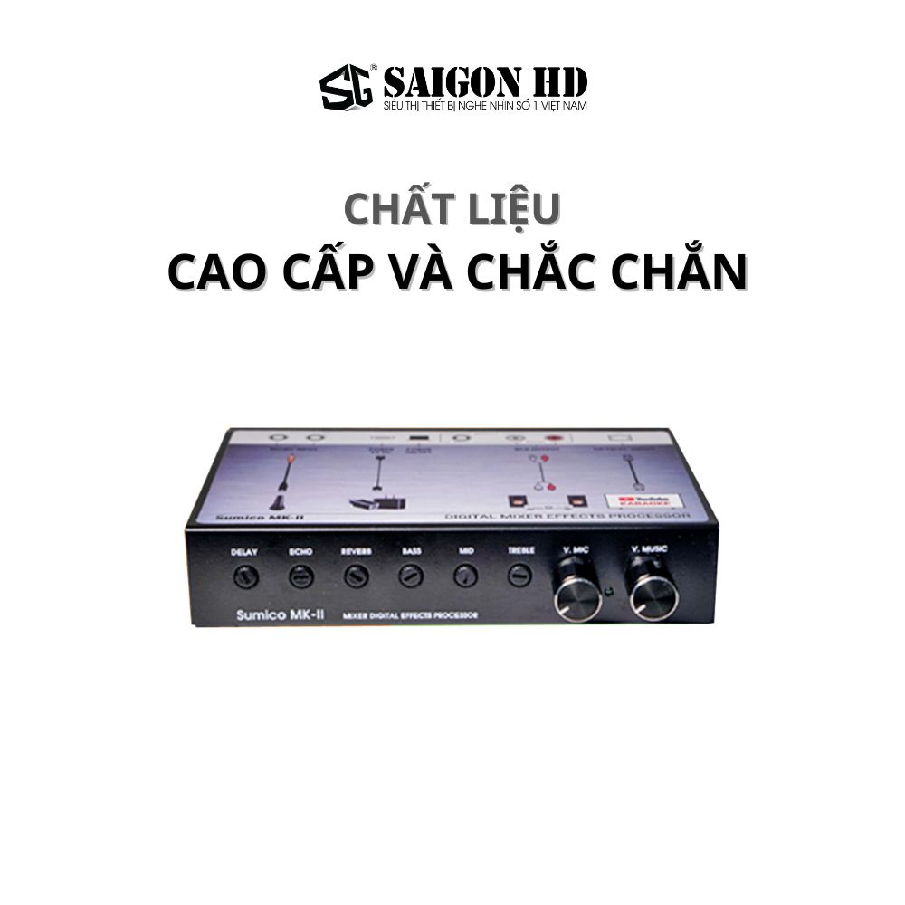 Mixer cao cấp SUMICO MK2 - Hàng chính hãng, giá tốt, nguồn sạc 5V, có thể sạc dự phòng, dùng cho mọi loại loa