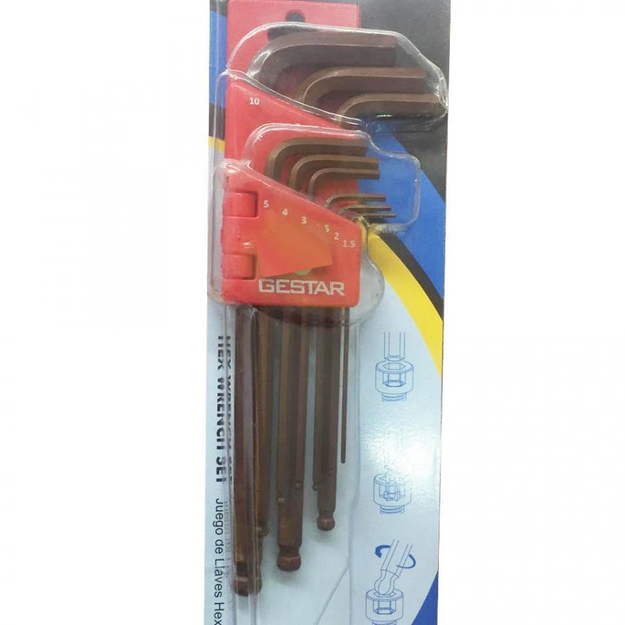 Bộ lục giác 9PCS bi ngắn GE666-098 GESTAR 23-050