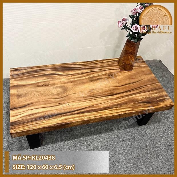 MẶT BÀN SOFA CHỮ NHẬT GỖ ME TÂY DÀI 120M