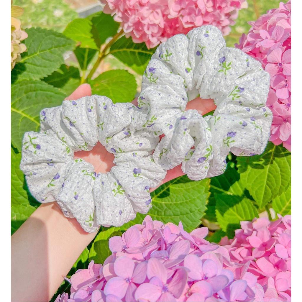 Dây Cột Tóc Nữ Scrunchies Nhiều Màu Dễ Thương, Tiểu Thư Dễ Phối Đồ