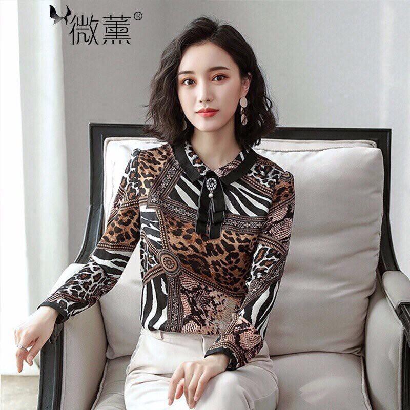 Áo sơ mi nữ kèm phụ kiện nơ