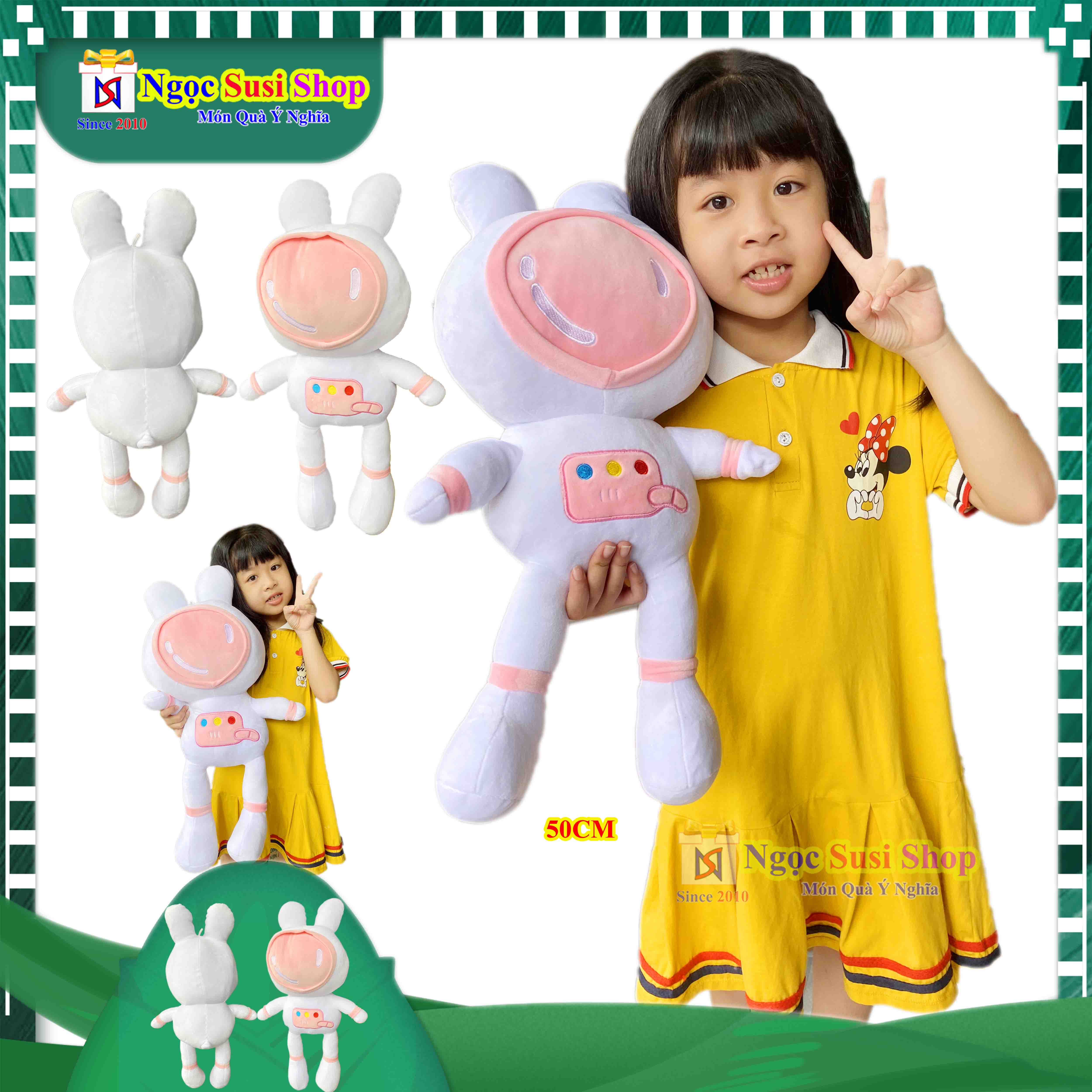 THÚ BÔNG THỎ PHI HÀNH GIA , THỎ PHI CÔNG CHO BÉ RẤT ĐẸP - GẤU BÔNG CHO BÉ