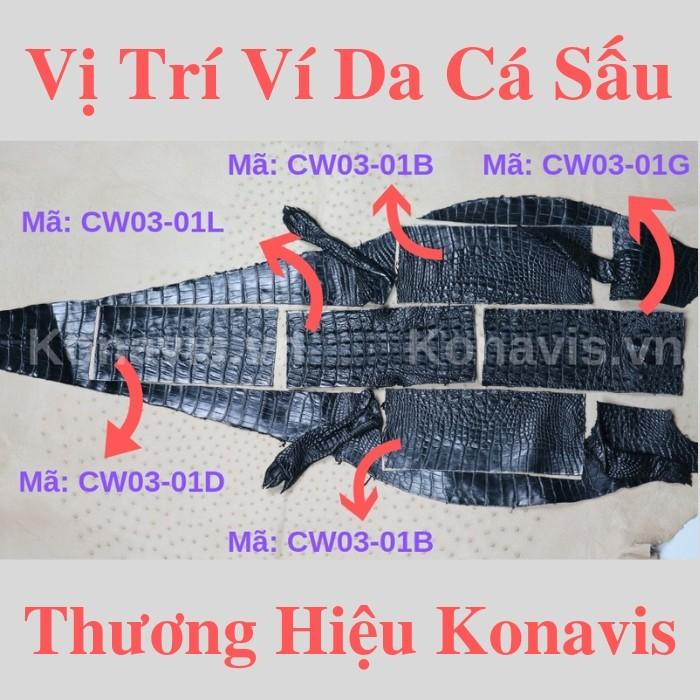 Bóp Ngang Da Cá Sấu CW03-03L || || Thương Hiệu Fadoda
