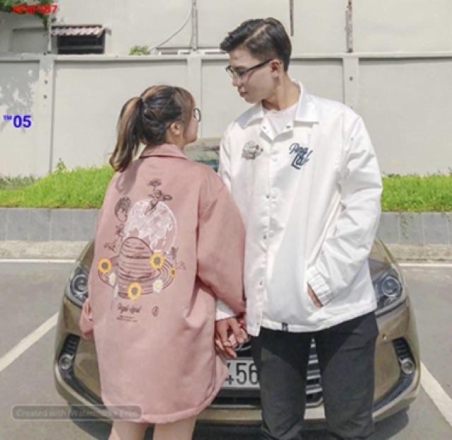 Áo khoác dù LaNd nút bấm