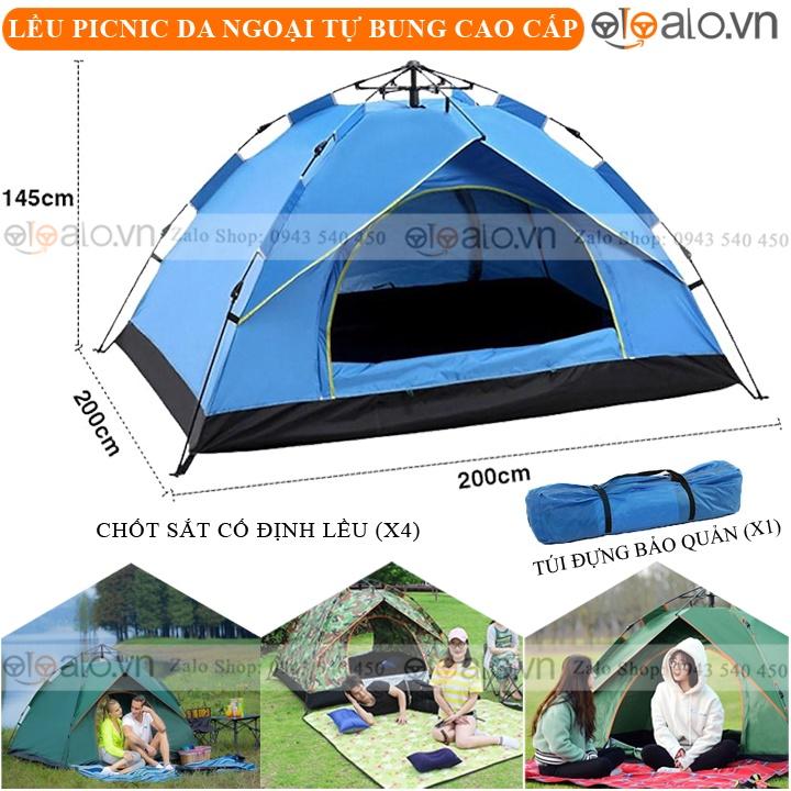 Lều cắm trại dã ngoại picnic phượt vải dù tự bung có lưới chống muỗi cao cấp - OTOALO