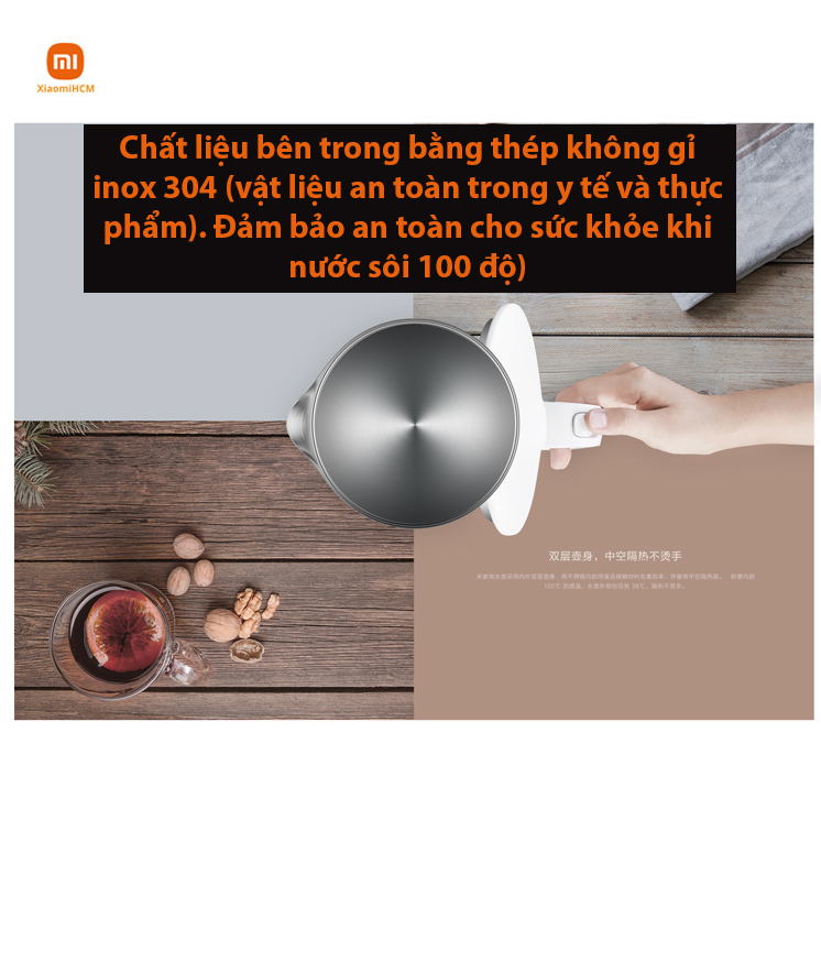 Bình đun siêu tốc Mi Electric Kettle - Hàng chính hãng - chất liệu cao cấp an toàn cho sức khỏe