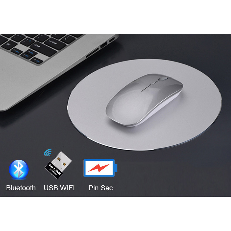 Chuột Bluetooth không dây loại xịn ADGX2 kết nối qua cổng USB không dây và Bluetooth đều được 2 trong 1 - Hàng nhập khẩu