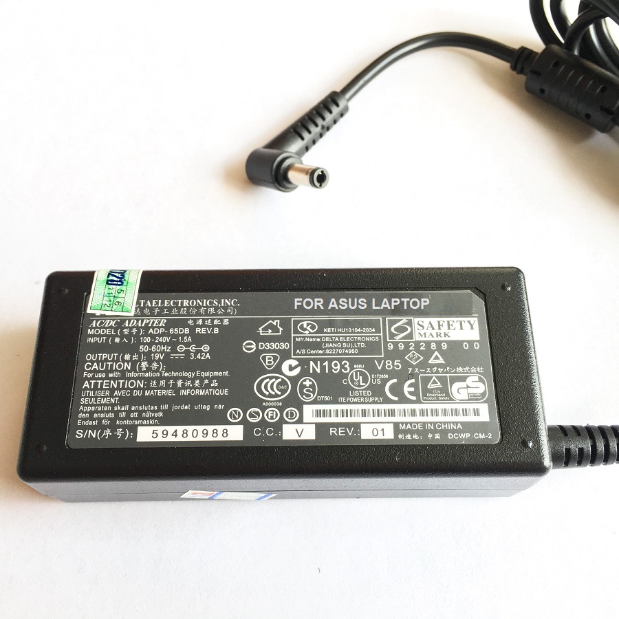 Adapter Sạc Cho Laptop Asus 19V 3.42A Đầu Cắm 5.5mm