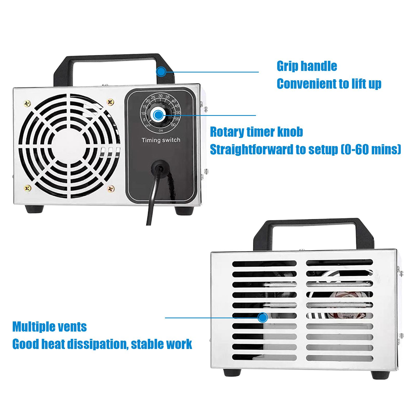 Ozone Generator 32g/h Ozone Machine O3 Air Purifier Air Deodorizer for Home Kitchen Office Car