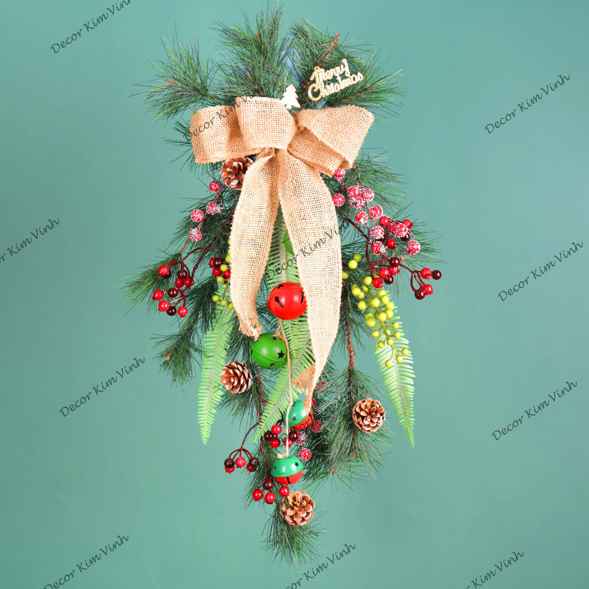 Dây Treo Chùm Thông CT10 Chùm Thông Lá Kim Trang Trí Noel Kèm đèn