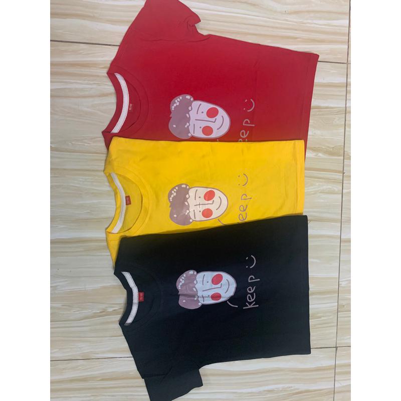 Áo thun tay ngắn cổ tròn in hình dễ thương cotton phong cách Hàn Quốc 10-30kg