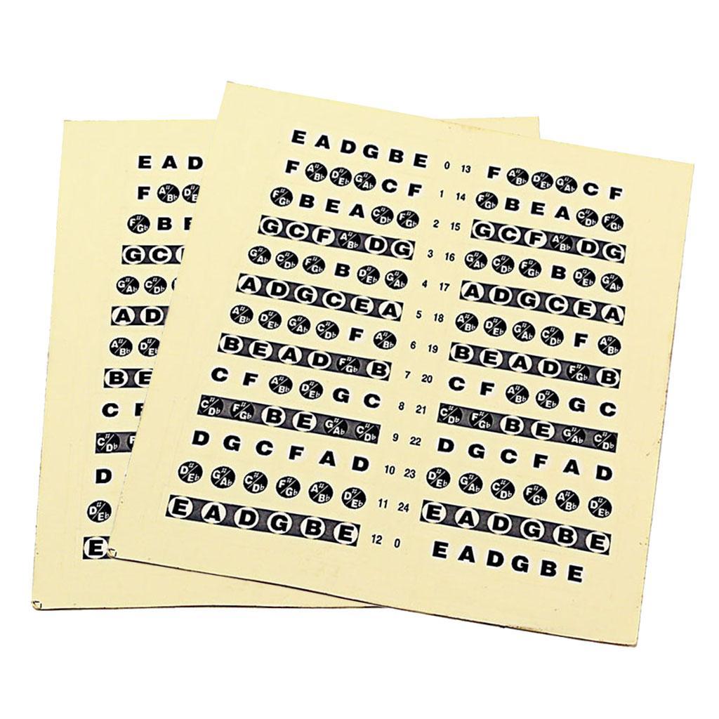 Guitar Fretboard Stickers Fret Notes Musical Scale Label for Beginners