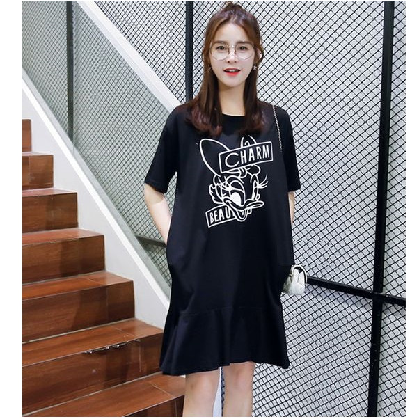 ĐẦM BẦU COTTON ĐUÔI CÁ TRẺ TRUNG DR2128