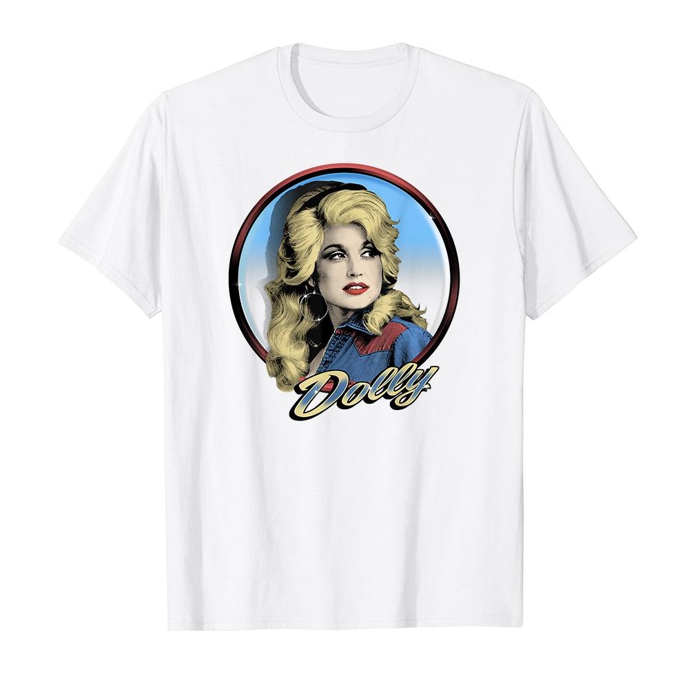 Áo thun cotton unisex in hình Dolly Parton Western-8986