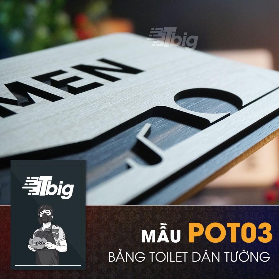 Biển toilet gỗ dán cửa nhà vệ sinh - mẫu thiết kế đẹp, sang trọng