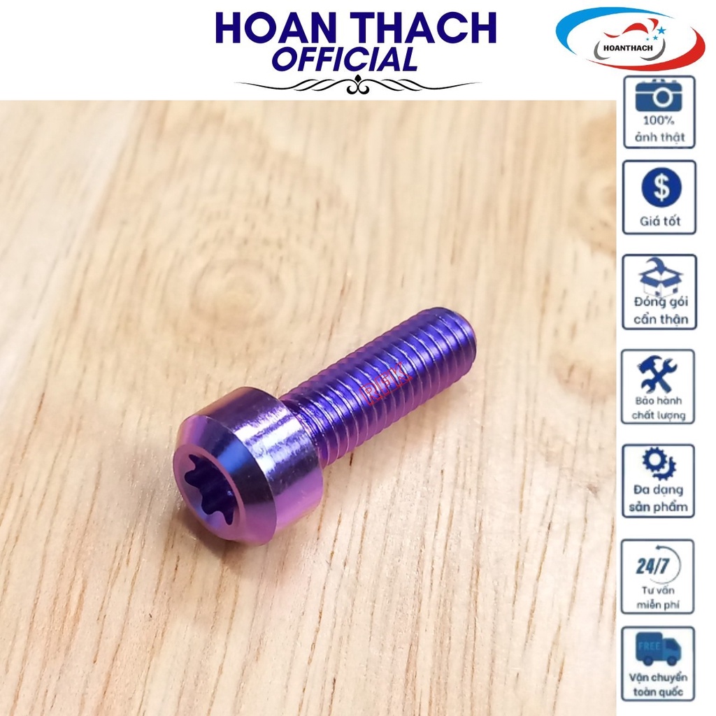 Ốc Gr5 8L20 Đầu Trụ Xanh Tím dùng cho nhiều dòng xe , SP016486 (Giá 1 con)