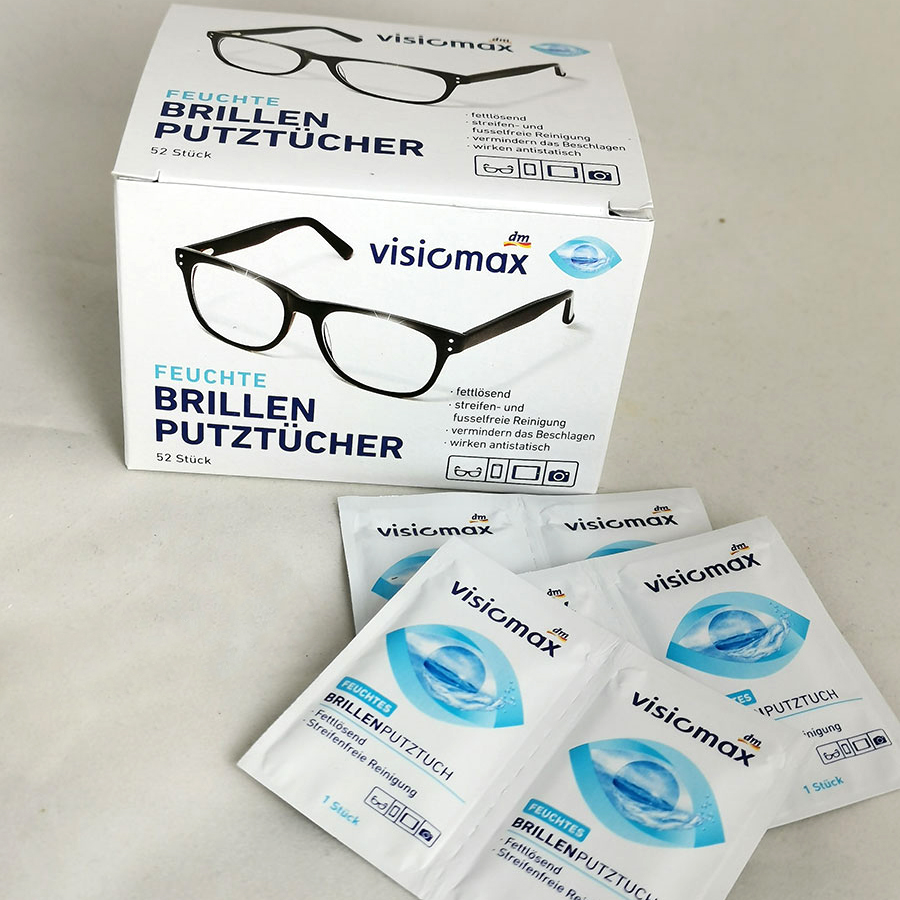 Khăn giấy lau kính Visiomax làm sạch kính mắt & màn hình Đức 52 tờ