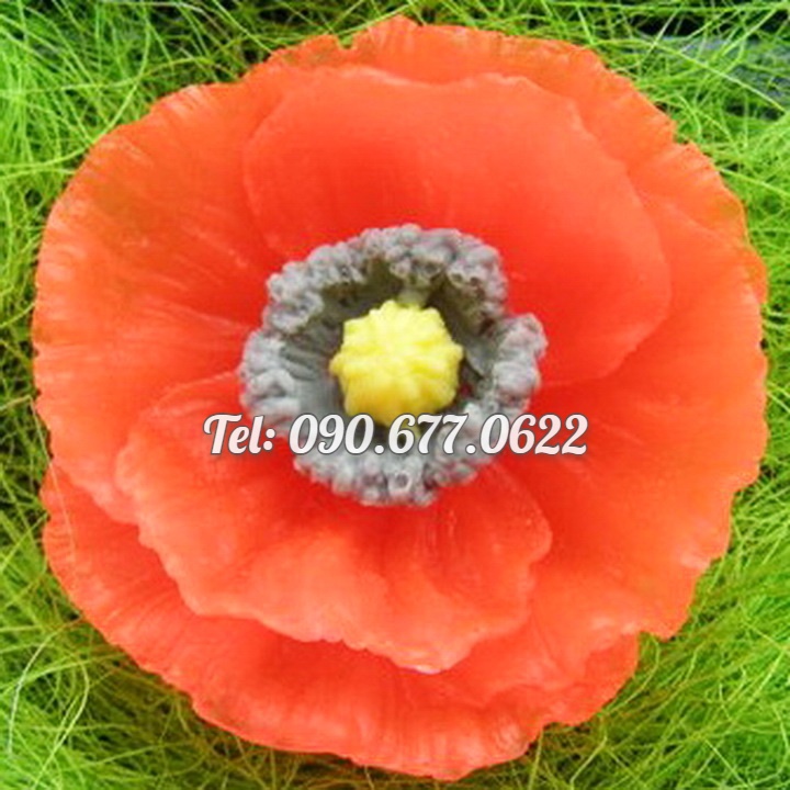 Khuôn rau câu silicone hoa Poppy loại 8 cm – Mã số 1692