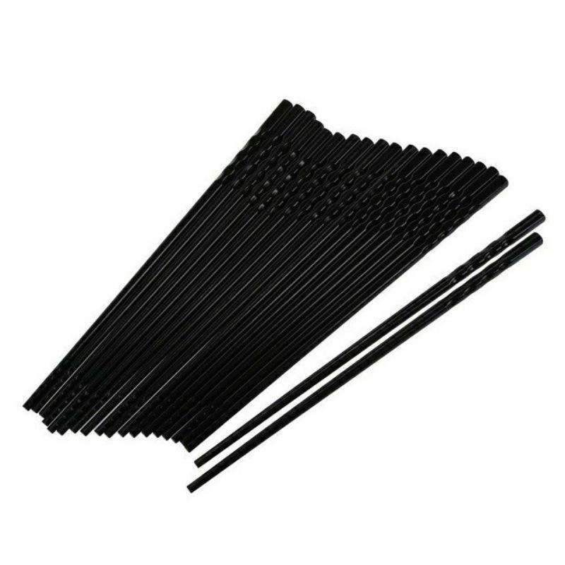 Đũa Mạ Vàng Hàn Quốc,Đũa Nhựa Đen Nhật Cao Cấp Chống Trơn Chống Nấm Mốc