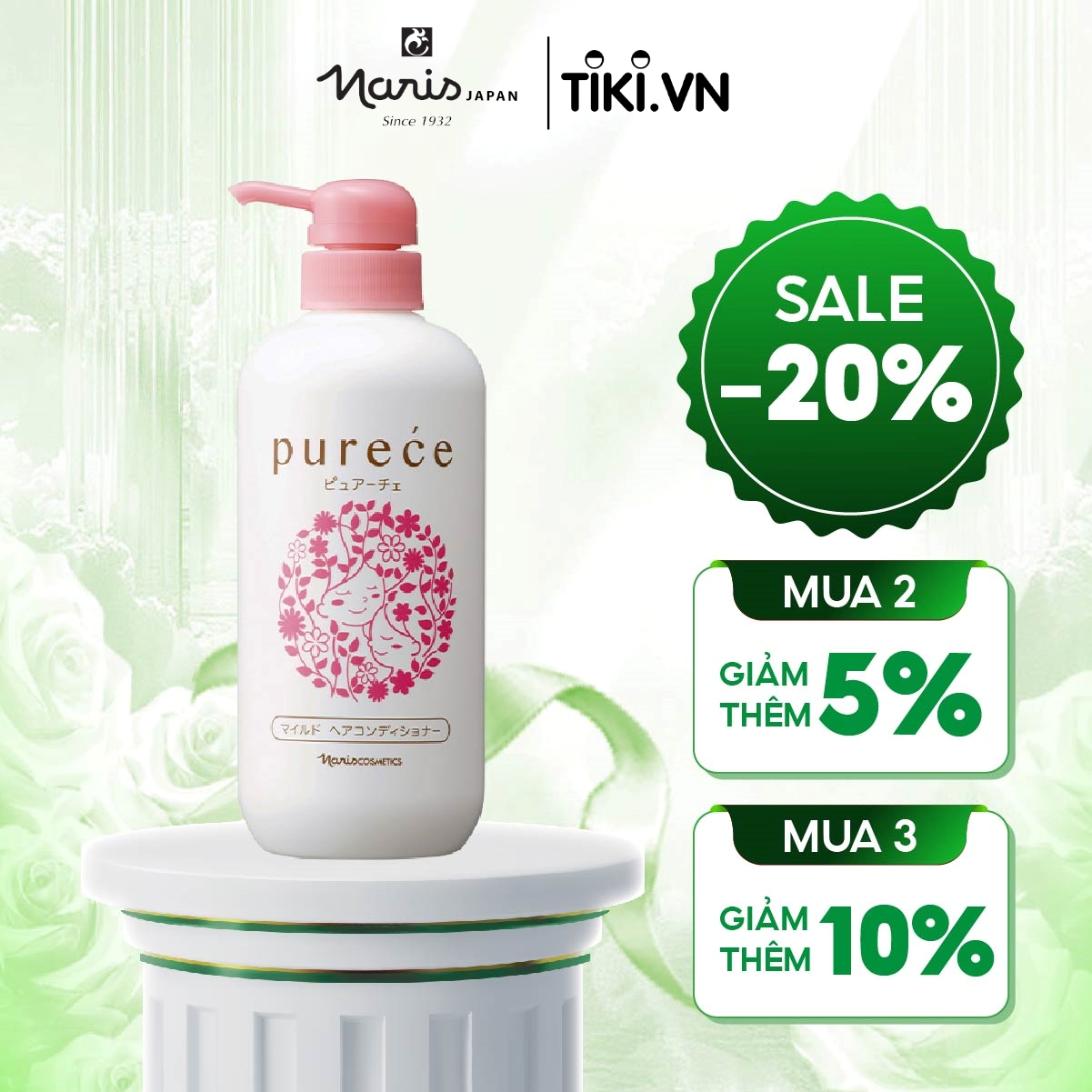 Dầu Xả Naris Purece Mild Hair Conditioner FS 550ml