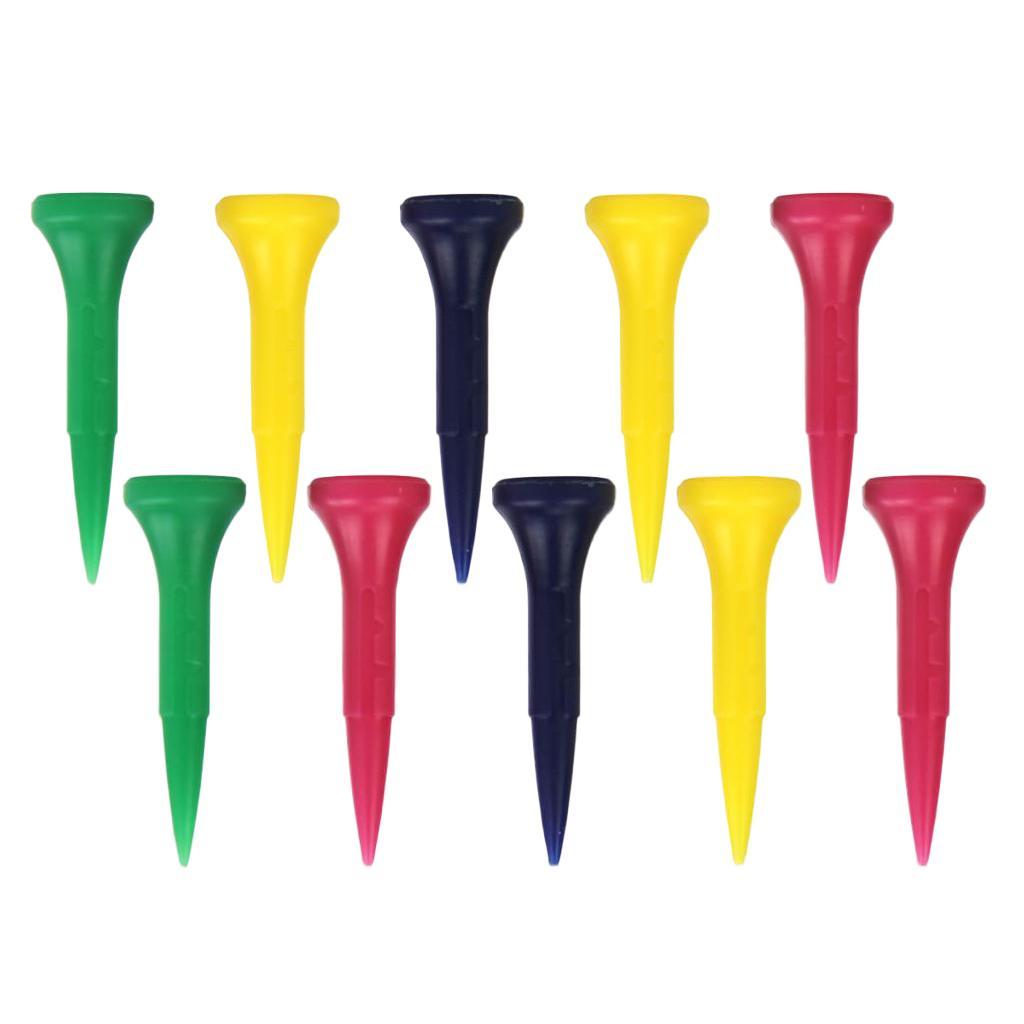 2-10pack 10 Count Golf Tee PE Plastic Golf Practice Training Aids Accessories