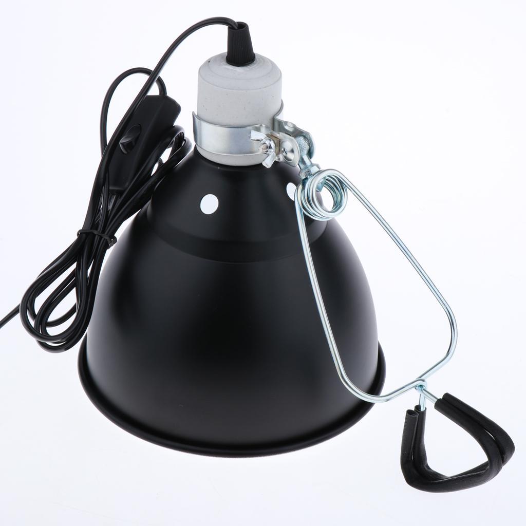 E27 Reptile Tortoise Lizards Terrarium Ceramic Heating Light Holder Black