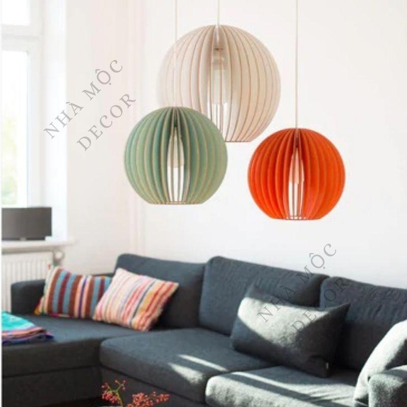 Đèn gỗ thả trần trang trí mẫu TT63