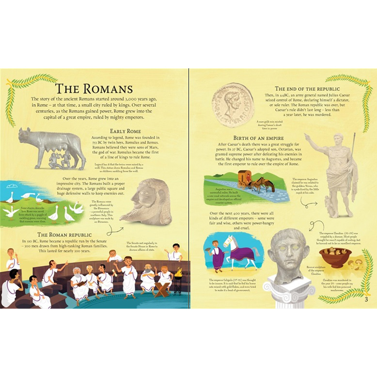 Usborne Ancient Romans Sticker Book (With Over 120 Stickers)